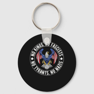 No Kings In America No Fascists We The People Poli Keychain