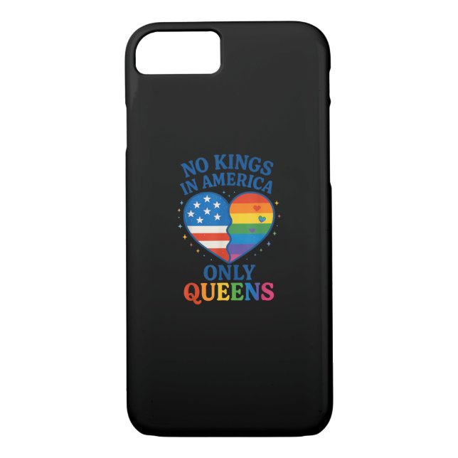 No Kings In America Only Queens Funny Queer Gay Pr Case-Mate iPhone Case (Back)