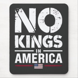 No Kings in America Patriotic American Flag Mouse Pad
