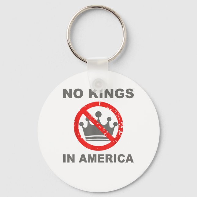 No Kings In America Patriotic Casual Keychain (Front)