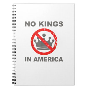 No Kings In America Patriotic Casual Notebook