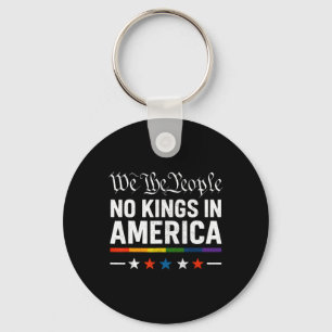 No Kings In America Patriotic Lgbt Pride Trans Pat Keychain