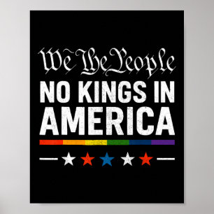 No Kings In America Patriotic Lgbt Pride Trans Pat Poster