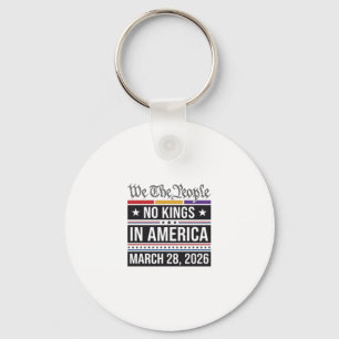No Kings in America Patriotic Protest Shirt_1 Keychain