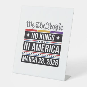 No Kings in America Patriotic Protest Shirt_1 Pedestal Sign