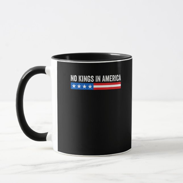 No Kings In America Patriotic Style Mug (Left)