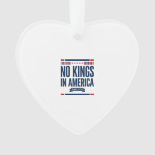 No Kings in America Patriotic Vintage Vector Desig Ornament