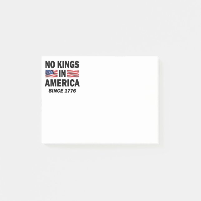 No Kings in America Post-it Notes (Front)