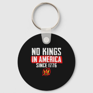 No Kings In America Resist Trump Protest Patriotic Keychain
