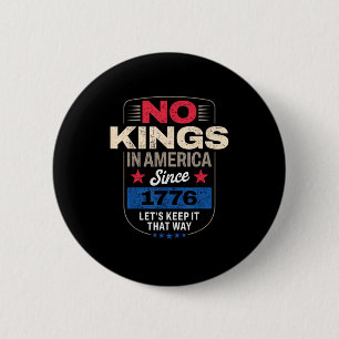 No Kings In America Retro Classic 2 Inch Round Button
