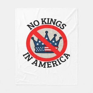 No Kings In America Retro Classic Fleece Blanket