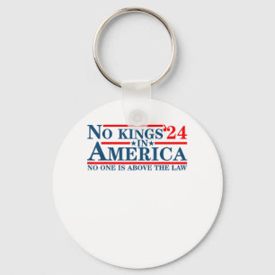 No Kings In America Retro Classic Keychain