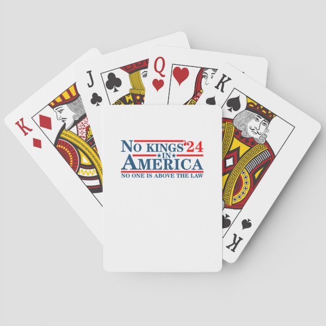 No Kings In America Retro Classic Playing Cards (Back)