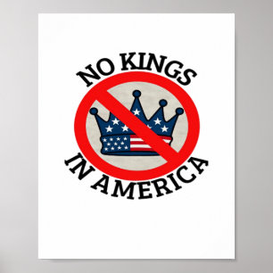 No Kings In America Retro Classic Poster
