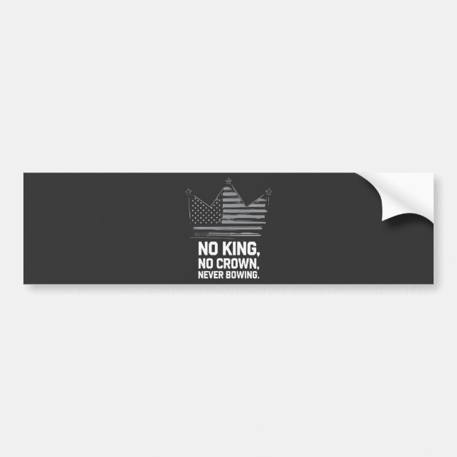 No Kings In America Save Democracy I Dissent Anti  Bumper Sticker (Front)
