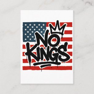 No Kings In America Save Democracy I Dissent Anti Business Card