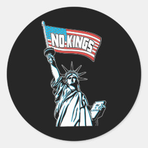 No Kings In America Save Democracy I Dissent Anti Classic Round Sticker
