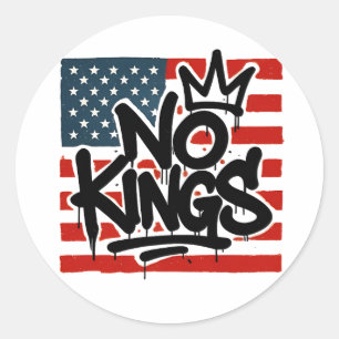 No Kings In America Save Democracy I Dissent Anti  Classic Round Sticker