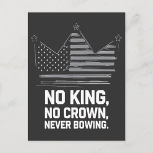 No Kings In America Save Democracy I Dissent Anti  Holiday Postcard