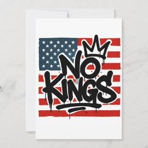 No Kings In America Save Democracy I Dissent Anti  Thank You Card