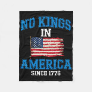 No Kings In America Shirt Rejecting Kings Patrioti Fleece Blanket