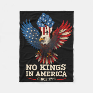 No Kings In America Since 1776 America Flag 5 Fleece Blanket
