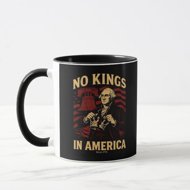 No Kings In America Since 1776 Anti-Donald Trumpp Mug (Left)