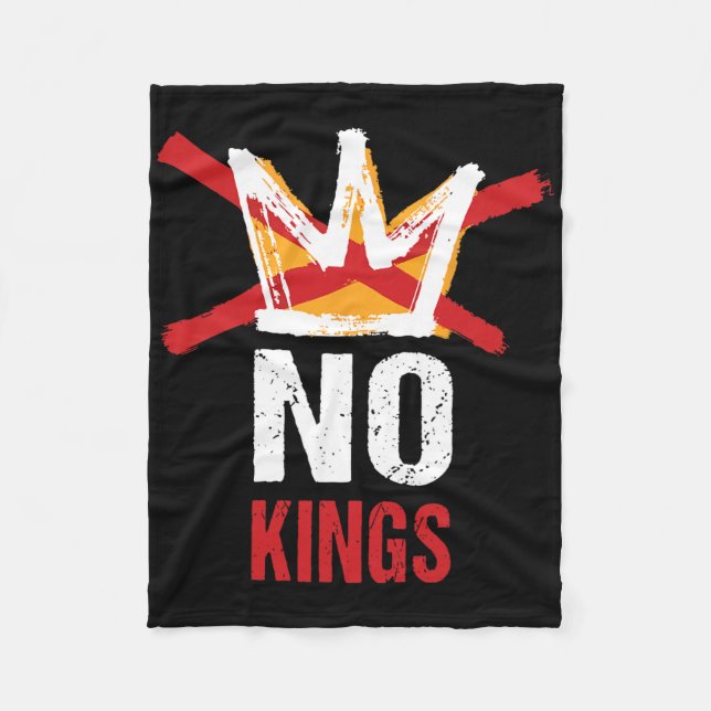 No Kings In America Since 1776 Anti Monarchy Oliga Fleece Blanket (Front)