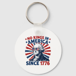 No Kings In America Since 1776 Distressed Flag Usa Keychain