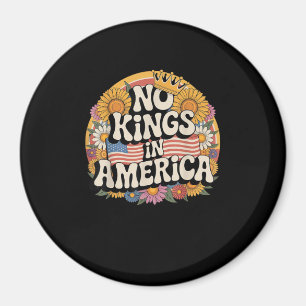 No Kings In America Since 1776 Distressed USA Flag Magnet