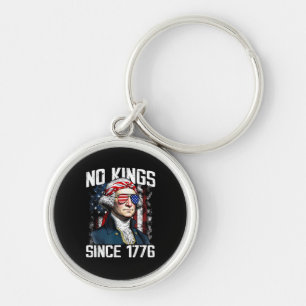 No Kings In America Since 1776 Distressed USA Keychain