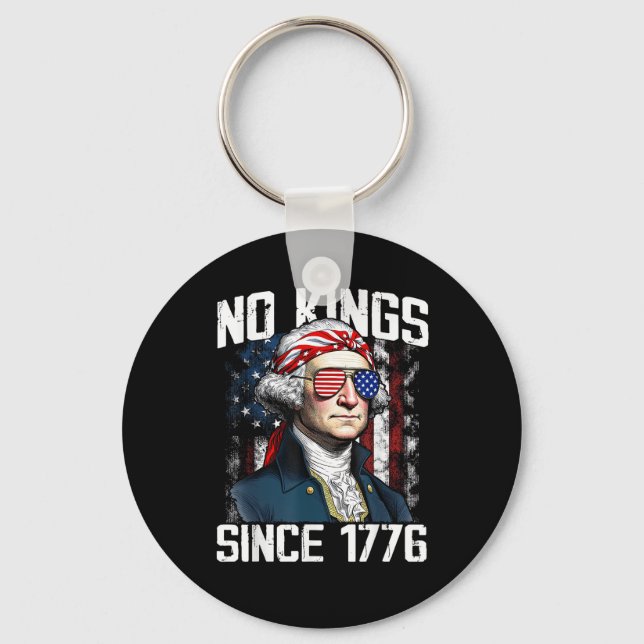 No Kings In America Since 1776 Distressed USA Keychain (Front)