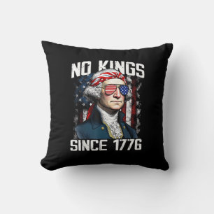 No Kings In America Since 1776 Distressed USA Throw Pillow