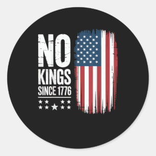 No Kings In America Since 1776 Freedom Spirit Look Classic Round Sticker
