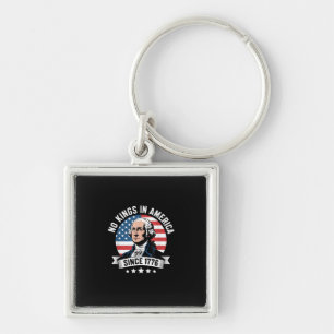 No Kings In America Since 1776 Funny Crown Keychain
