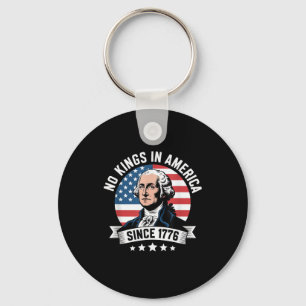 No Kings In America Since 1776 Funny Crown Keychain