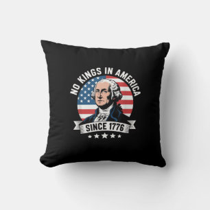 No Kings In America Since 1776 Funny Crown Throw Pillow