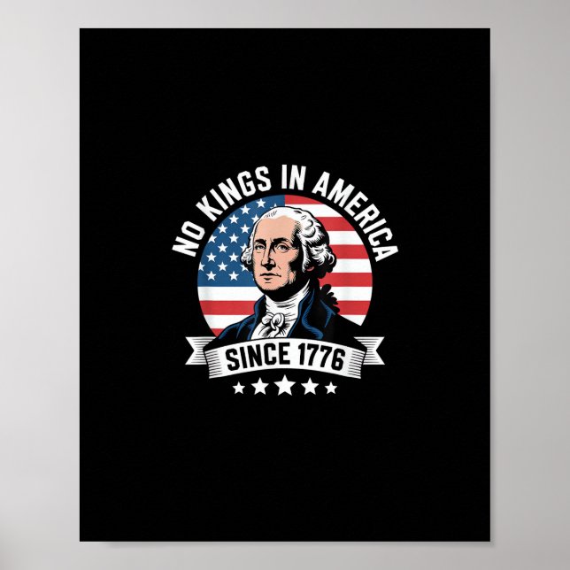 No Kings In America Since 1776 Funny Freedom Vibe Poster (Front)