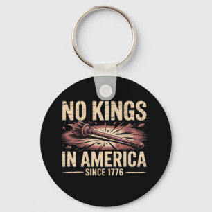 No Kings In America Since 1776 King Free Classic V Keychain