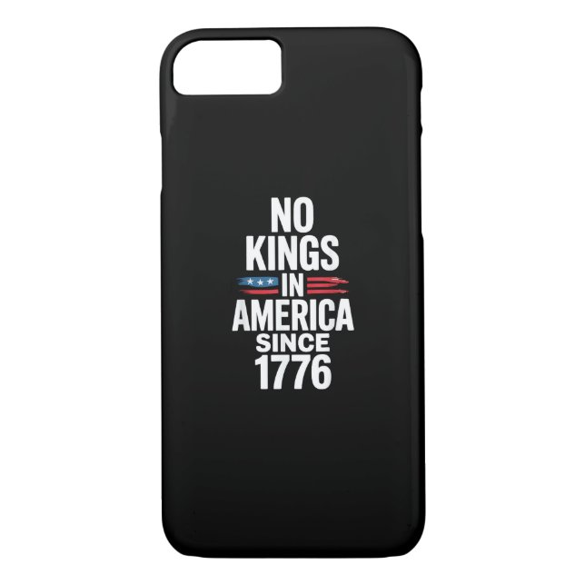 No Kings In America Since 1776 Minimal Clean Case-Mate iPhone Case (Back)