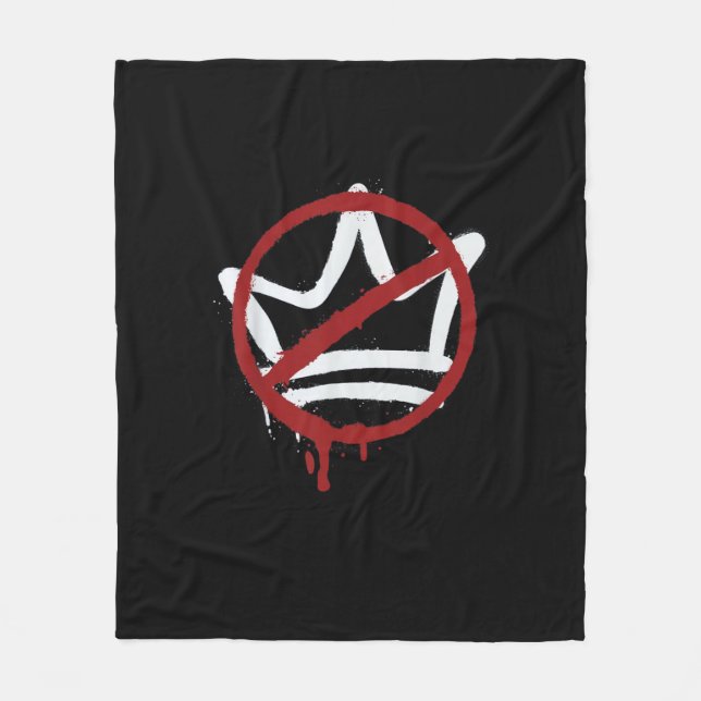 No Kings In America Since 1776 Minimal Clean Fleece Blanket (Front)