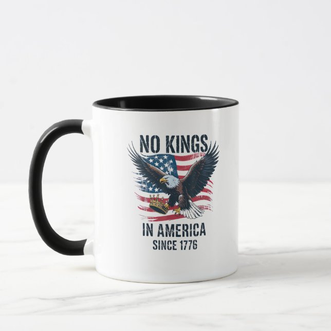 No Kings In America Since 1776 Minimal Clean Mug (Left)