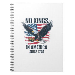 No Kings In America Since 1776 Minimal Clean Notebook
