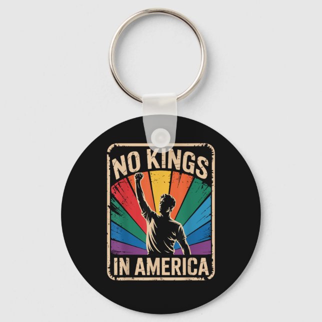 No Kings In America Since 1776 Patriotic Style Keychain (Front)