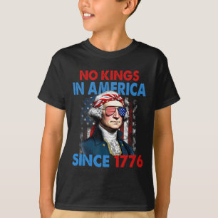 No Kings In America Since 1776 Usa Flag Save Democ T-Shirt