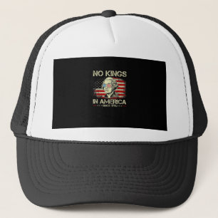 No Kings In America Since 1776 Vintage Flag Trucker Hat