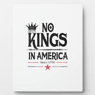 No Kings In America Since 1776 Vintage Graphic Coo Plaque