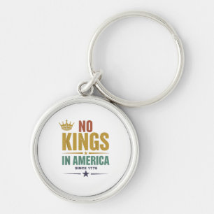 No Kings In America Since 1776 Vintage Patriotic U Keychain