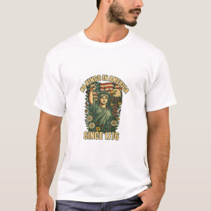 No Kings In America Statue Of Justice For Immigran T-Shirt