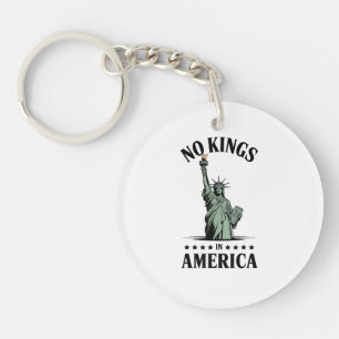 No Kings in America Statue of Liberty Keychain